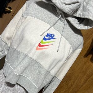 Nike Gray Colorblock Hoodie
